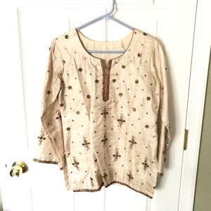 Beige Indian Style Top